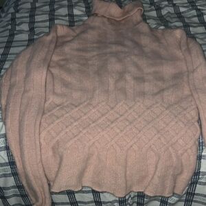 LOFT Soft Pink Cowl Neck Sweater